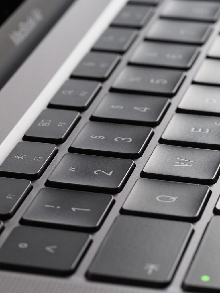 laptop, beautiful wallpaper, computer, keyboard, background, close up